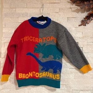 90s Bucket Vintage Sweater Colorful Dinosaur Size 5-6 Kids